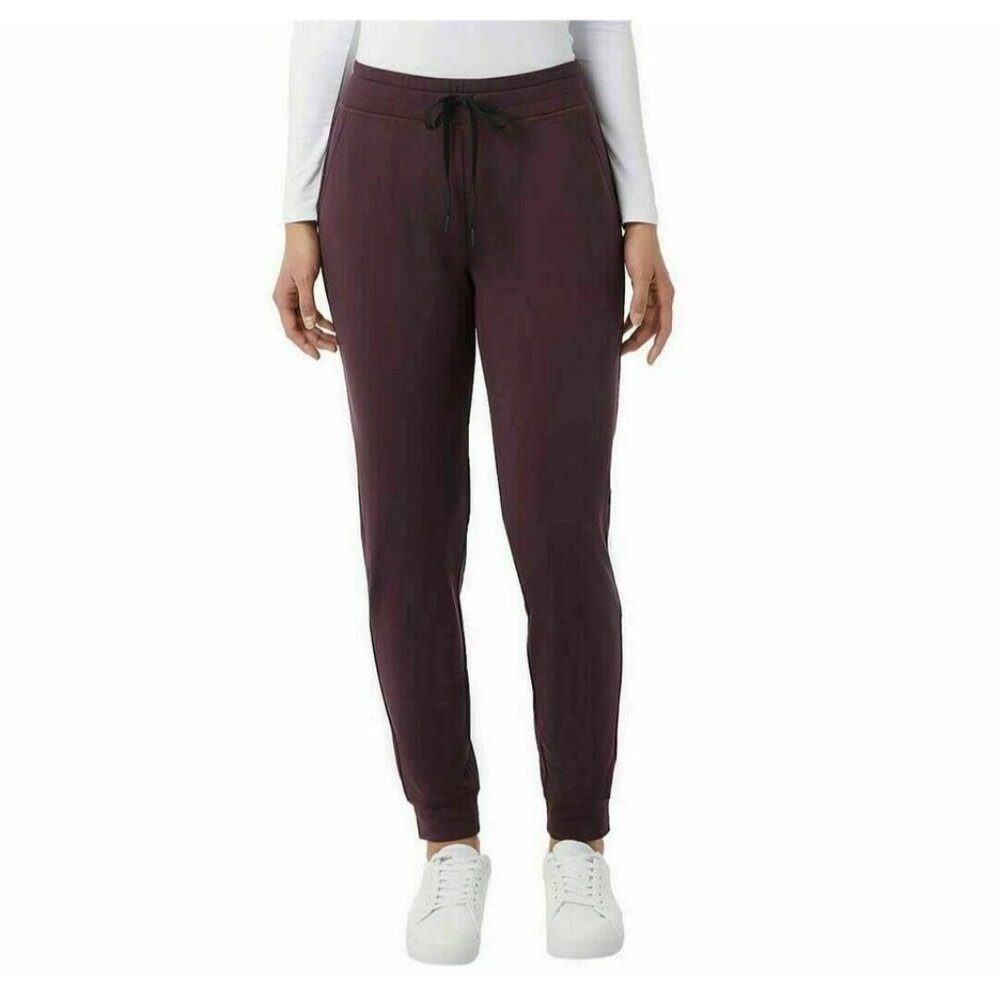 32 Degrees Women M Active Jogger Pants Soft Tech Fleece Elastic Drawstring Waist